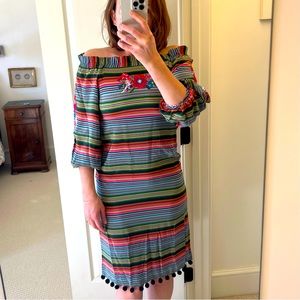 Figue Silk Embroidered Dress